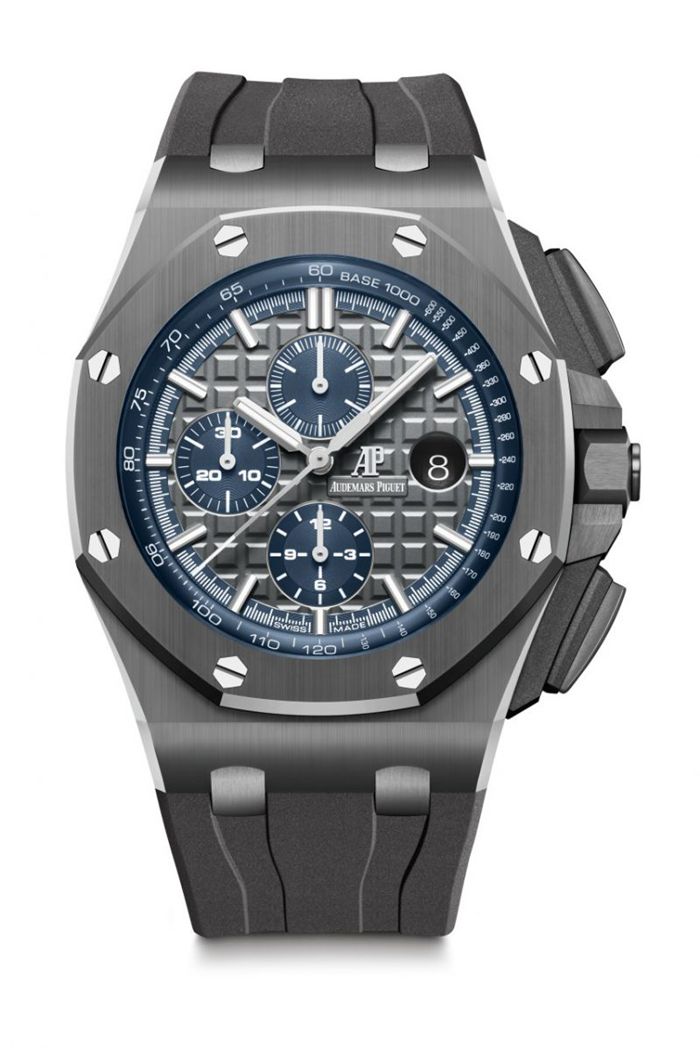 Replika Audemars Piguet Royal Oak Offshore Selfwinding Chronograph szary 26405CG.OO.A004CA.01