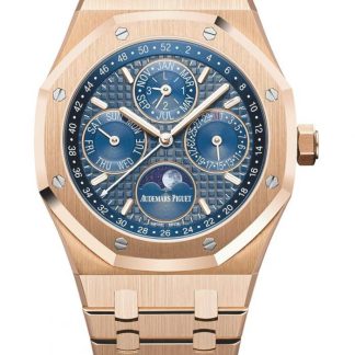 Replika Audemars Piguet Royal Oak Perpetual Calendar Blue 26574OR.OO.1220OR.02