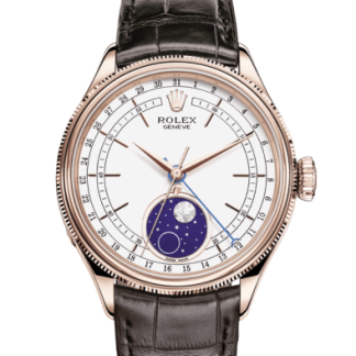 Replika Rolex Cellini Moonphase 39 mm 18 kt Everose gold polerowane wykończenie 50535