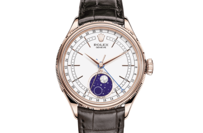 Replika Rolex Cellini Moonphase 39 mm 18 kt Everose gold polerowane wykończenie 50535