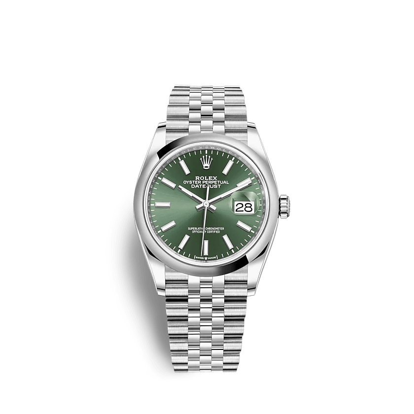 Replika Rolex Datejust 126200 36mm Miętowa zieleń