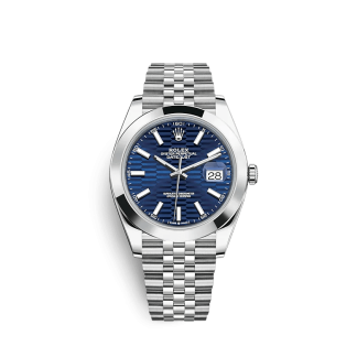 Replika Rolex Datejust 126300 41mm Jasnoniebieski Jubilee