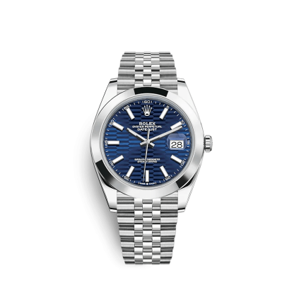 Replika Rolex Datejust 126300 41mm Jasnoniebieski Jubilee