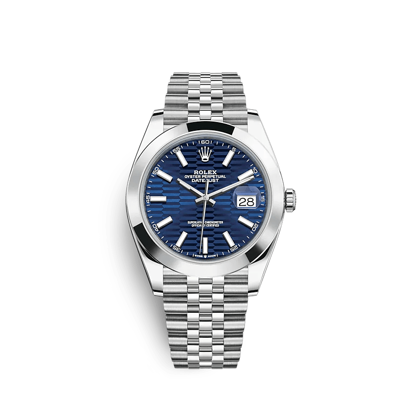 Replika Rolex Datejust 126300 41mm Jasnoniebieski Jubilee