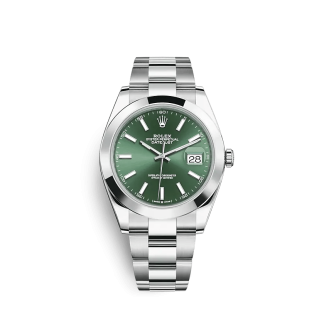 Replika Rolex Datejust 126300 41mm Miętowy zielony Oyster