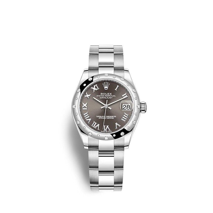 Replika Rolex Datejust 31mm 278344RBR Ciemnoszary