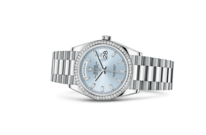 Replika Rolex Day-Date 36 Oyster 36 mm platyna i diamenty 128396TBR - obrazek 2