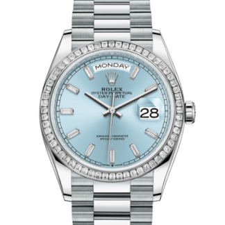 Replika Rolex Day-Date 36 Oyster 36 mm platyna i diamenty 128396TBR