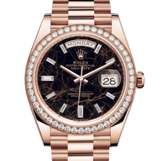 Replika Rolex Day-Date 40 Oyster 40 mm Everose złoto i diamenty 228345RBR