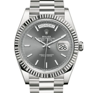 Replika Rolex Day-Date 40 Oyster 40 mm białe złoto 228239