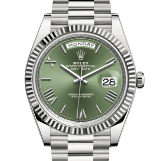 Replika Rolex Day-Date 40 Oyster 40 mm białe złoto 228239