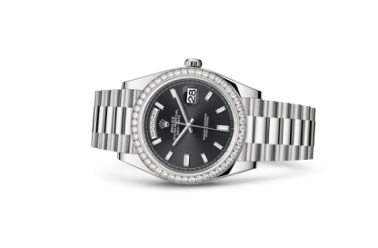 Replika Rolex Day-Date 40 Oyster 40 mm białe złoto i diamenty 228349RBR - obrazek 2