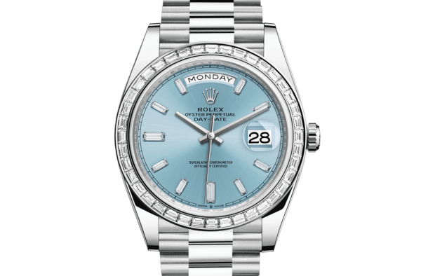 Replika Rolex Day-Date 40 Oyster 40 mm platyna i diamenty 228396TBR