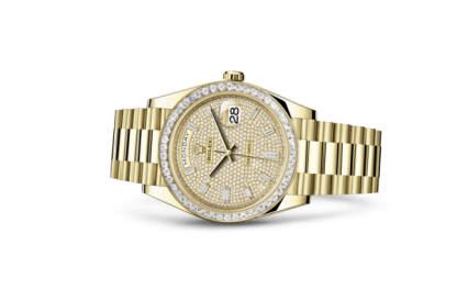 Replika Rolex Day-Date 40 Oyster 40 mm żółte złoto i diamenty 228398TBR - obrazek 2