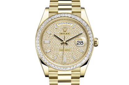 Replika Rolex Day-Date 40 Oyster 40 mm żółte złoto i diamenty 228398TBR