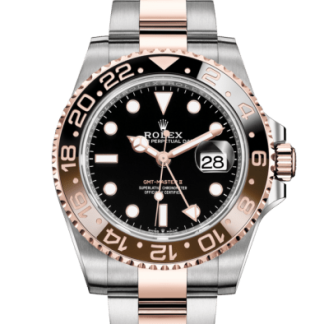 Replika Rolex GMT-Master II Oyster 40 mm Oystersteel i Everose Gold 126711CHNR