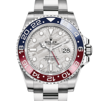 Replika Rolex GMT-Master II Oyster 40 mm białe złoto 126719BLRO