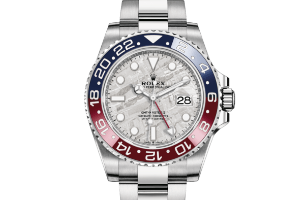 Replika Rolex GMT-Master II Oyster 40 mm białe złoto 126719BLRO