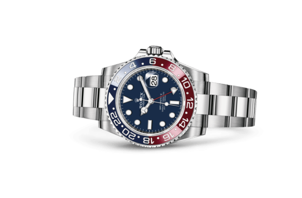 Replika Rolex GMT-Master II Oyster 40 mm białe złoto 126719BLRO - obrazek 2