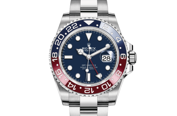 Replika Rolex GMT-Master II Oyster 40 mm białe złoto 126719BLRO