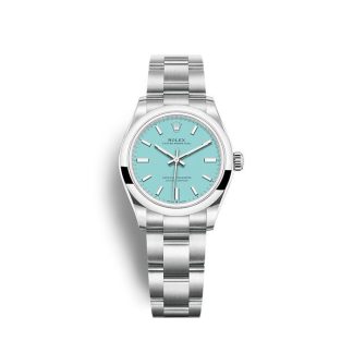 Replika Rolex Oyster Perpetual 31mm Turkusowy niebieski