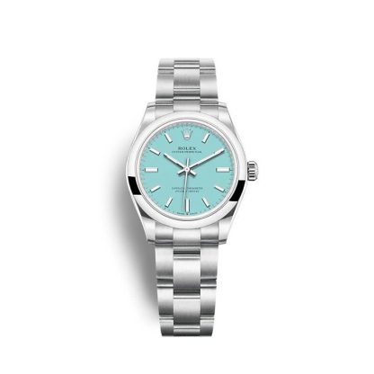 Replika Rolex Oyster Perpetual 31mm Turkusowy niebieski