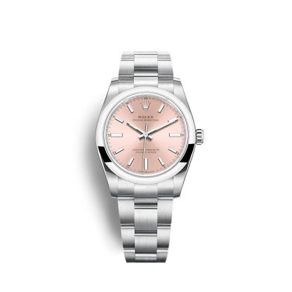 Replika Rolex Oyster Perpetual 34mm różowy