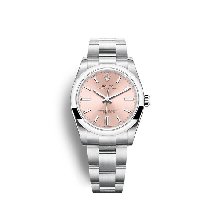 Replika Rolex Oyster Perpetual 34mm różowy