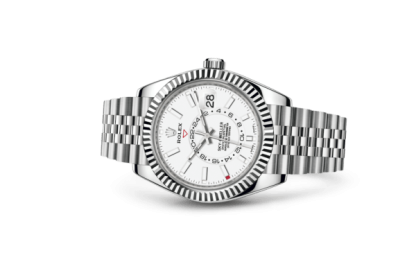 Replika Rolex Sky-Dweller Oyster 42 mm Oystersteel i białe złoto 326934 - obrazek 2