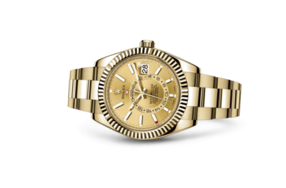 Replika Rolex Sky-Dweller Oyster 42 mm żółte złoto 326938 - obrazek 2