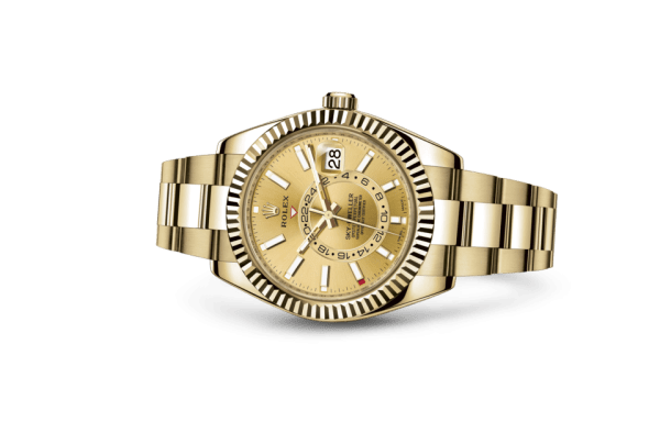 Replika Rolex Sky-Dweller Oyster 42 mm żółte złoto 326938 - obrazek 2
