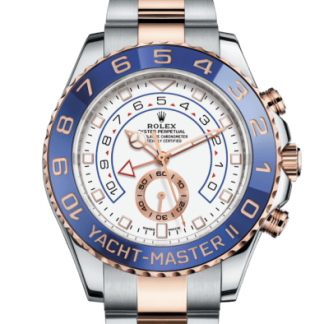 Replika Rolex Yacht-Master II Oyster 44 mm Oystersteel i Everose Gold 116681