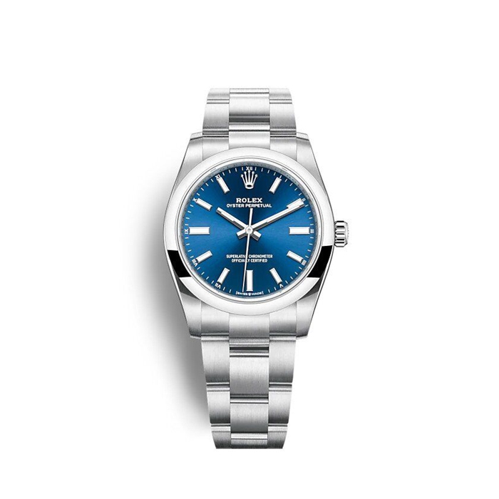 Rolex Rolex Oyster Perpetual 34mm Niebieski