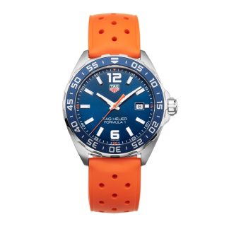 TAG Heuer Formuła 1 43mm Zegarek męski Pomarańczowy gumowy pasek WAZ1010.FT8028