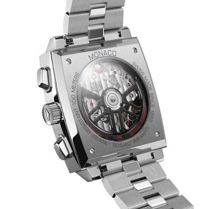 TAG Heuer Monaco Calibre Heuer 02 39mm Zegarek męski CBL2113.BA0644 - obrazek 3