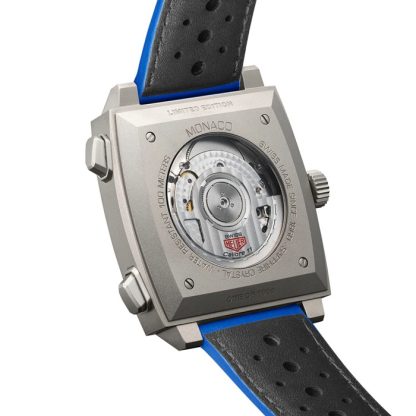 TAG Heuer Monaco Chronograph Racing Blue Limited Edition 39 mm zegarek męski srebrny CAW218C.FC6548 - obrazek 5