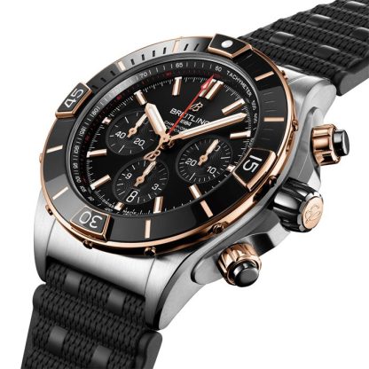 Zegarek Breitling Super Chronomat B01 44 ze stali nierdzewnej i 18-karatowego czerwonego złota UB0136251B1S1 - obrazek 2