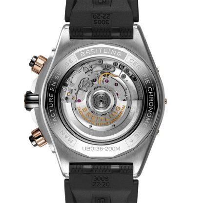 Zegarek Breitling Super Chronomat B01 44 ze stali nierdzewnej i 18-karatowego czerwonego złota UB0136251B1S1 - obrazek 4