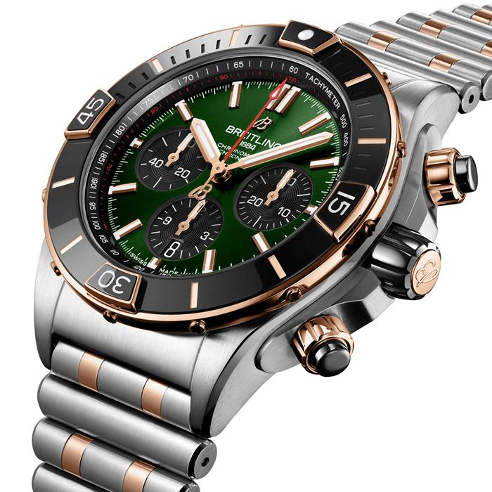 Zegarek Breitling Super Chronomat B01 44 ze stali nierdzewnej i 18-karatowego czerwonego złota UB0136251L1U1 - obrazek 2