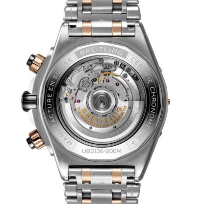 Zegarek Breitling Super Chronomat B01 44 ze stali nierdzewnej i 18-karatowego czerwonego złota UB0136251L1U1 - obrazek 4