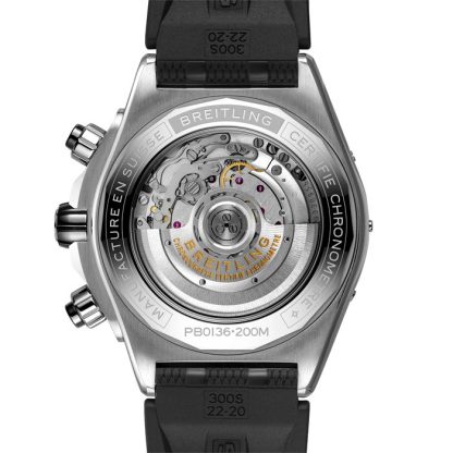 Zegarek Breitling Super Chronomat B01 44 ze stali nierdzewnej i platyny Ice Blue PB0136251C1S1 - obrazek 2