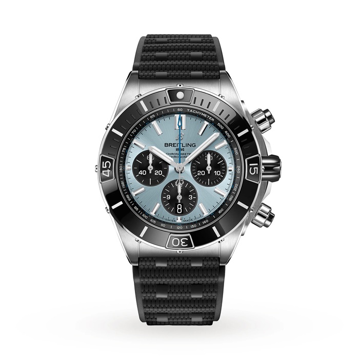 Zegarek Breitling Super Chronomat B01 44 ze stali nierdzewnej i platyny Ice Blue PB0136251C1S1