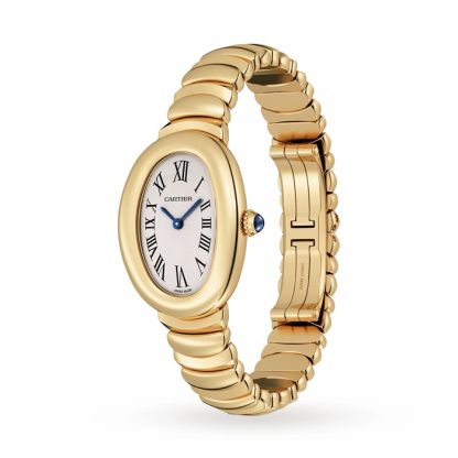 Zegarek Cartier Baignoire De Cartier Mały model Mechanizm kwarcowy 18-karatowe żółte złoto WGBA0043 - obrazek 2