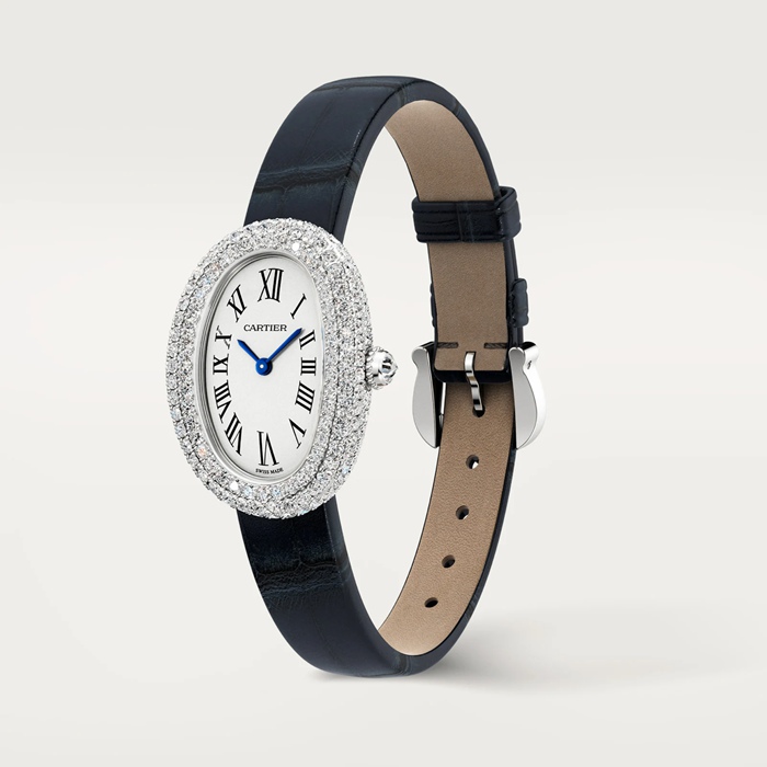 Zegarek Cartier Baignoire Mały model Mechanizm kwarcowy Koperta z 18-karatowego białego złota WJBA0049 - obrazek 2