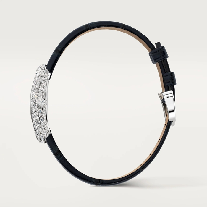 Zegarek Cartier Baignoire Mały model Mechanizm kwarcowy Koperta z 18-karatowego białego złota WJBA0049 - obrazek 3
