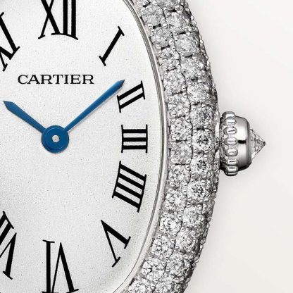 Zegarek Cartier Baignoire Mały model Mechanizm kwarcowy Koperta z 18-karatowego białego złota WJBA0049 - obrazek 4
