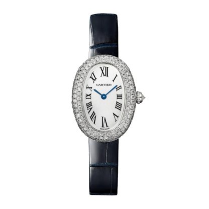 Zegarek Cartier Baignoire Mały model Mechanizm kwarcowy Koperta z 18-karatowego białego złota WJBA0049