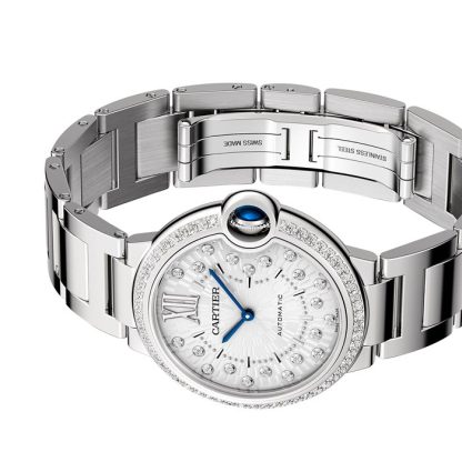 Zegarek Cartier Ballon Bleu de Cartier 36 mm mechaniczny mechanizm z automatycznym nakręcaniem W4BB0036 - obrazek 5
