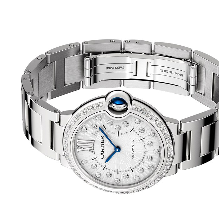 Zegarek Cartier Ballon Bleu de Cartier 36 mm mechaniczny mechanizm z automatycznym nakręcaniem W4BB0036 - obrazek 5