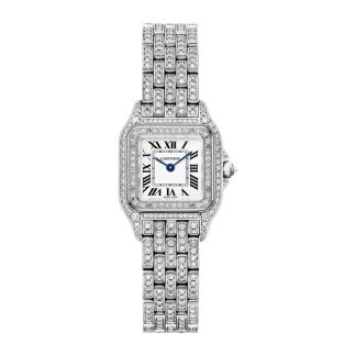 Zegarek Cartier Panthère De Cartier Mały model Mechanizm kwarcowy Rodowana koperta z białego złota HPI01129